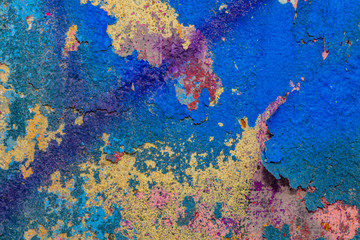 Obraz na płótnie Canvas abstract colored texture. Old scratches, stain, paint splats, spots on the wall