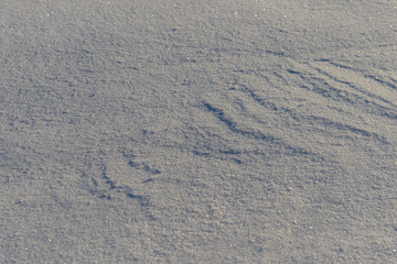 Naklejka premium snowdrift texture on a cold winter day