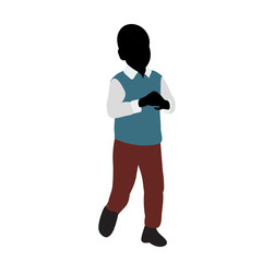 multicolored boy silhouette