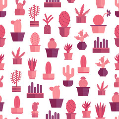 Vector cartoon house plant cactus icon background