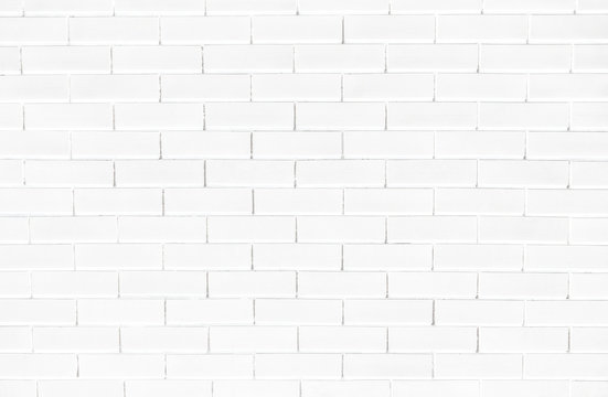 Fototapeta White brick wall textured background