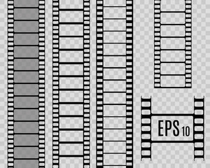 Film strip, Vector illustration. Set