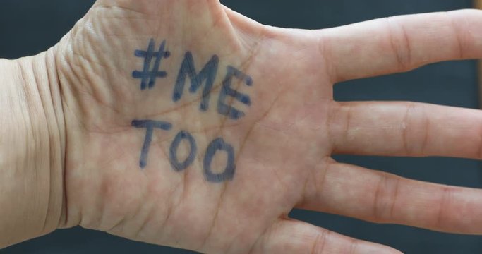 # me too sign on hand