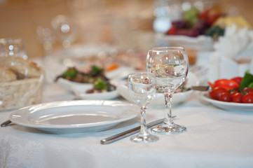 Wedding table for guests before the celebration 1549.