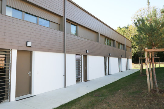 modern identical apartment in suburb