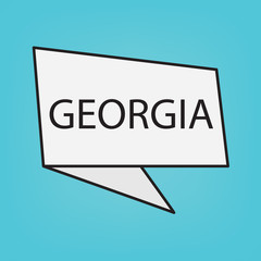 Georgia word on a sticker- vector illustration
