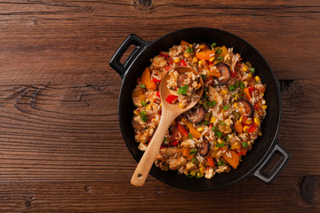 Traditional jambalaya.