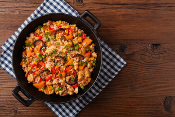 Traditional jambalaya.