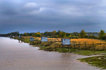 Fischerhäuschen an der Gironde-Mündung