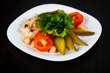 Pickled vegetables plate