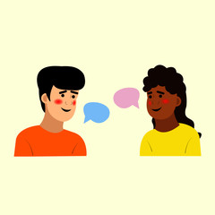 people talking vector for web