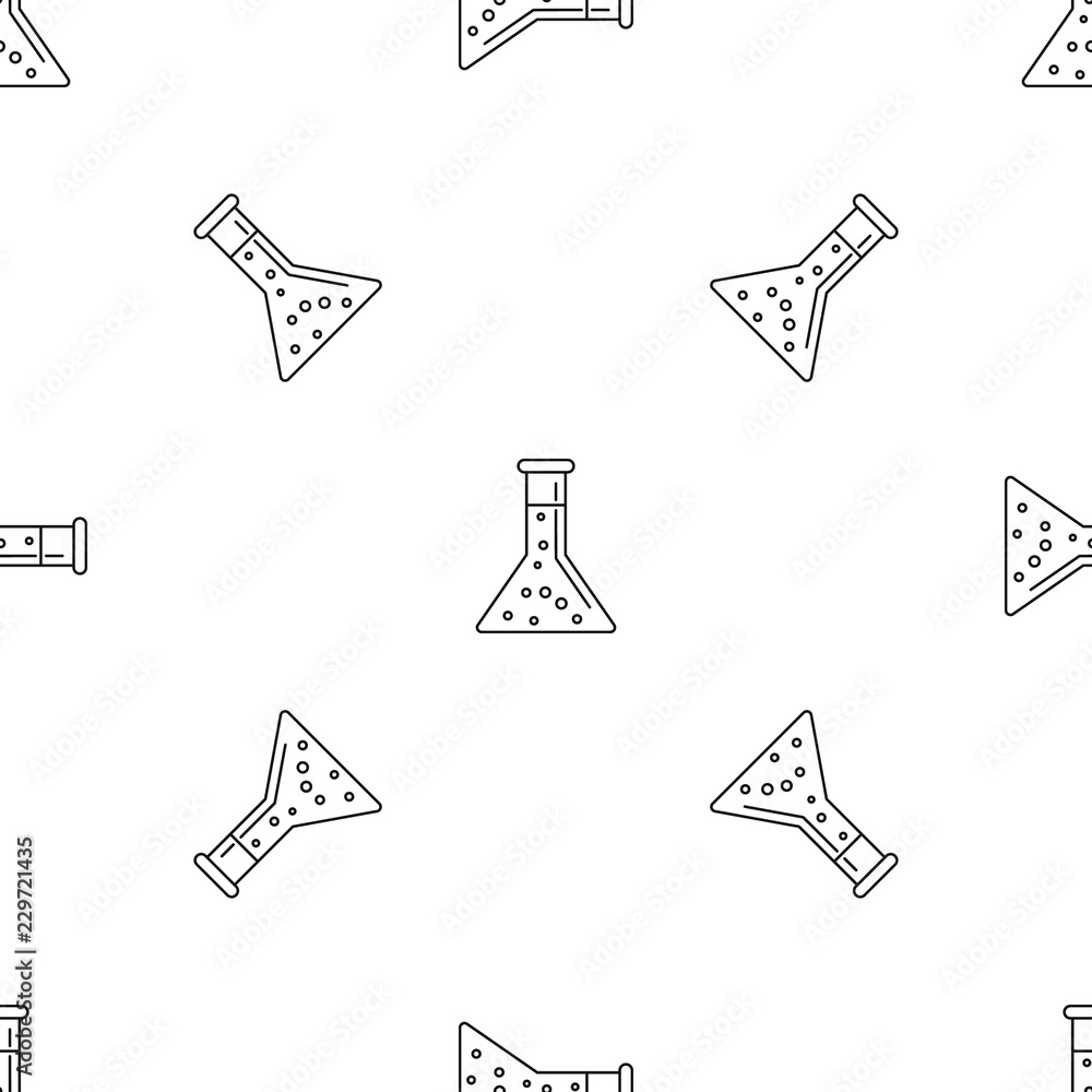 Poster conic chemical pot pattern seamless vector repeat geometric for any web design
