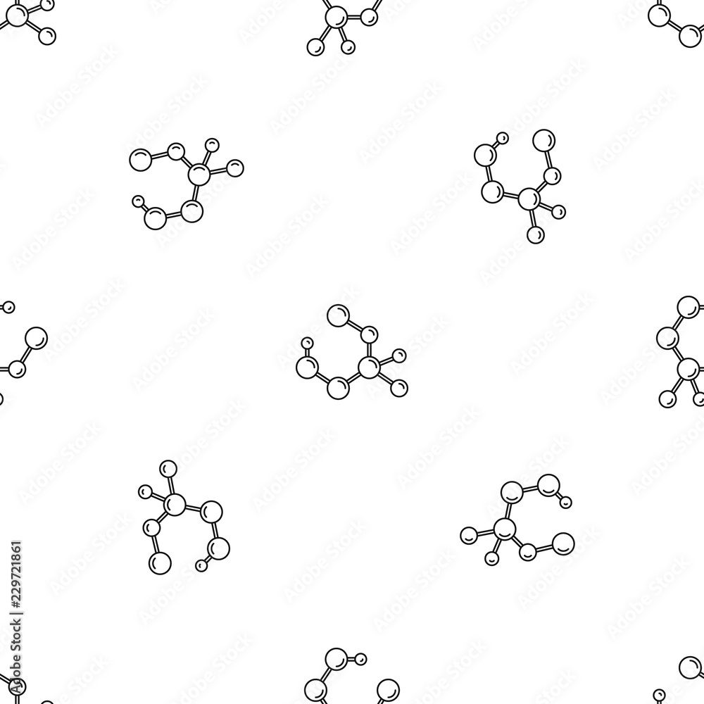 Poster molecule formula pattern seamless vector repeat geometric for any web design