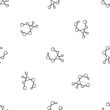 Molecule formula pattern seamless vector repeat geometric for any web design