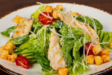 Caesar salad with chicken