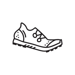 Vector illustration of spike running shoe