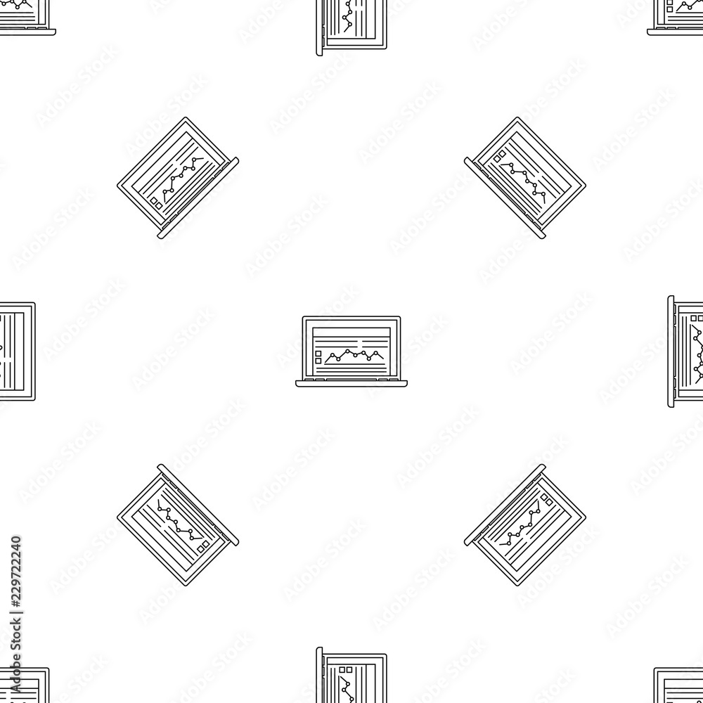 Poster laptop finance pattern seamless vector repeat geometric for any web design