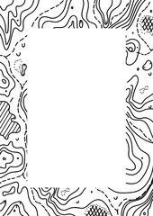 Vector illustration of orienteering map