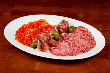 Italian sausages plate