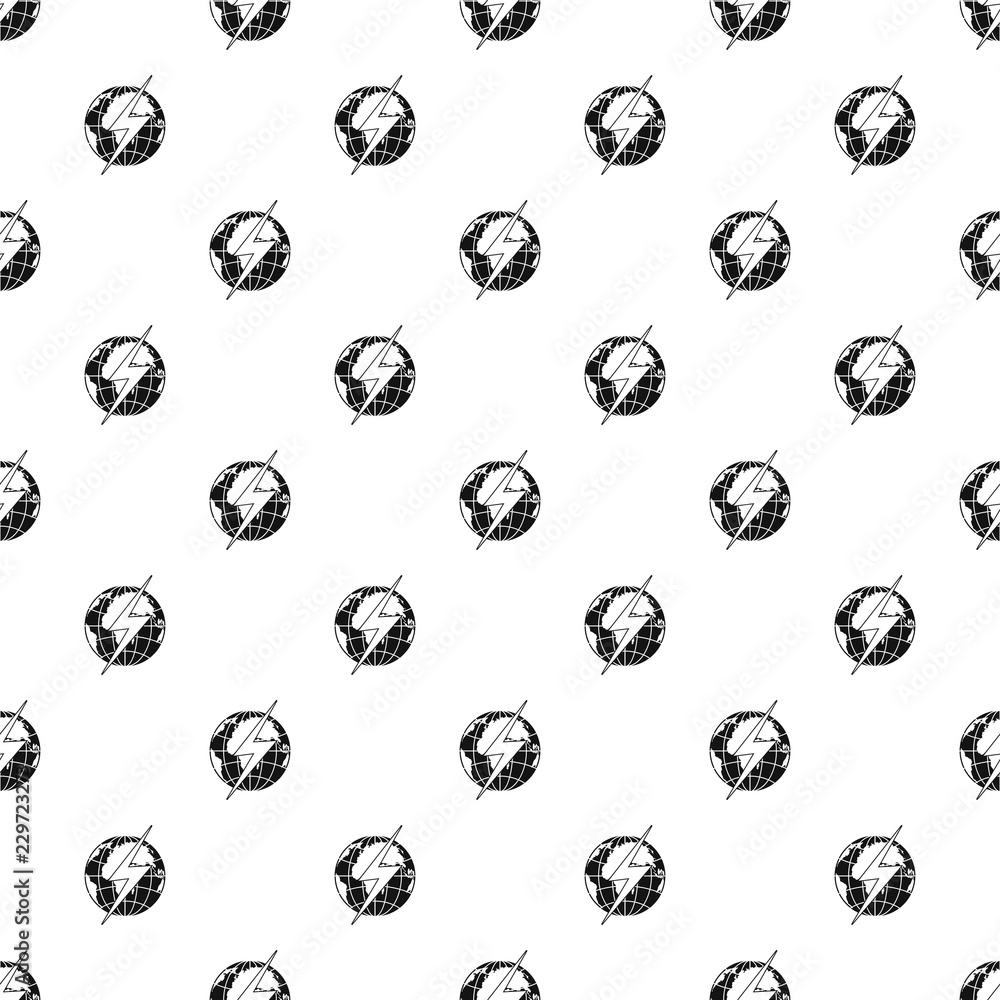 Poster lightning on earth pattern seamless vector repeat geometric for any web design