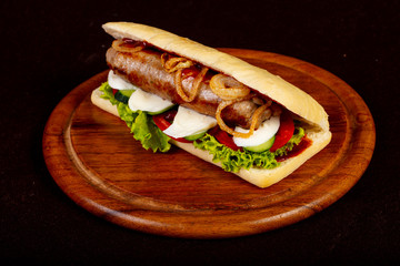 Panini with sausages