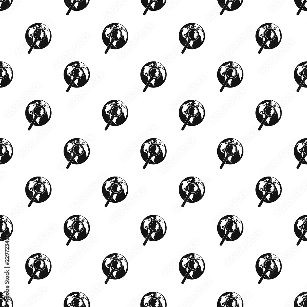 Poster magnifier on earth pattern seamless vector repeat geometric for any web design