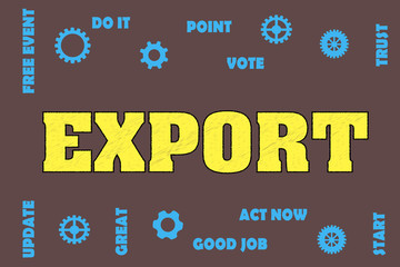 EXPORT Tags words cloud and Gears