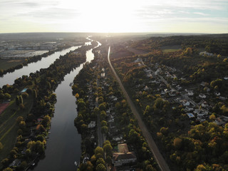 Aerial view of Seine River - 229723685