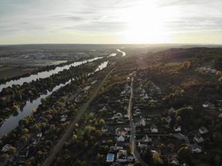 Aerial view of Seine River - 229723808