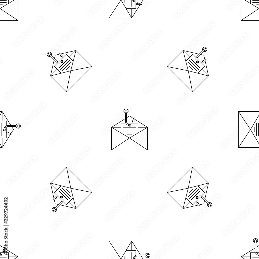 Poster phishing personal mail pattern seamless vector repeat geometric for any web design