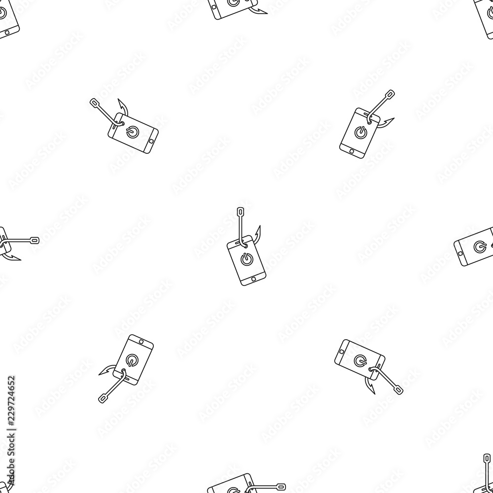 Poster phishing smartphone pattern seamless vector repeat geometric for any web design