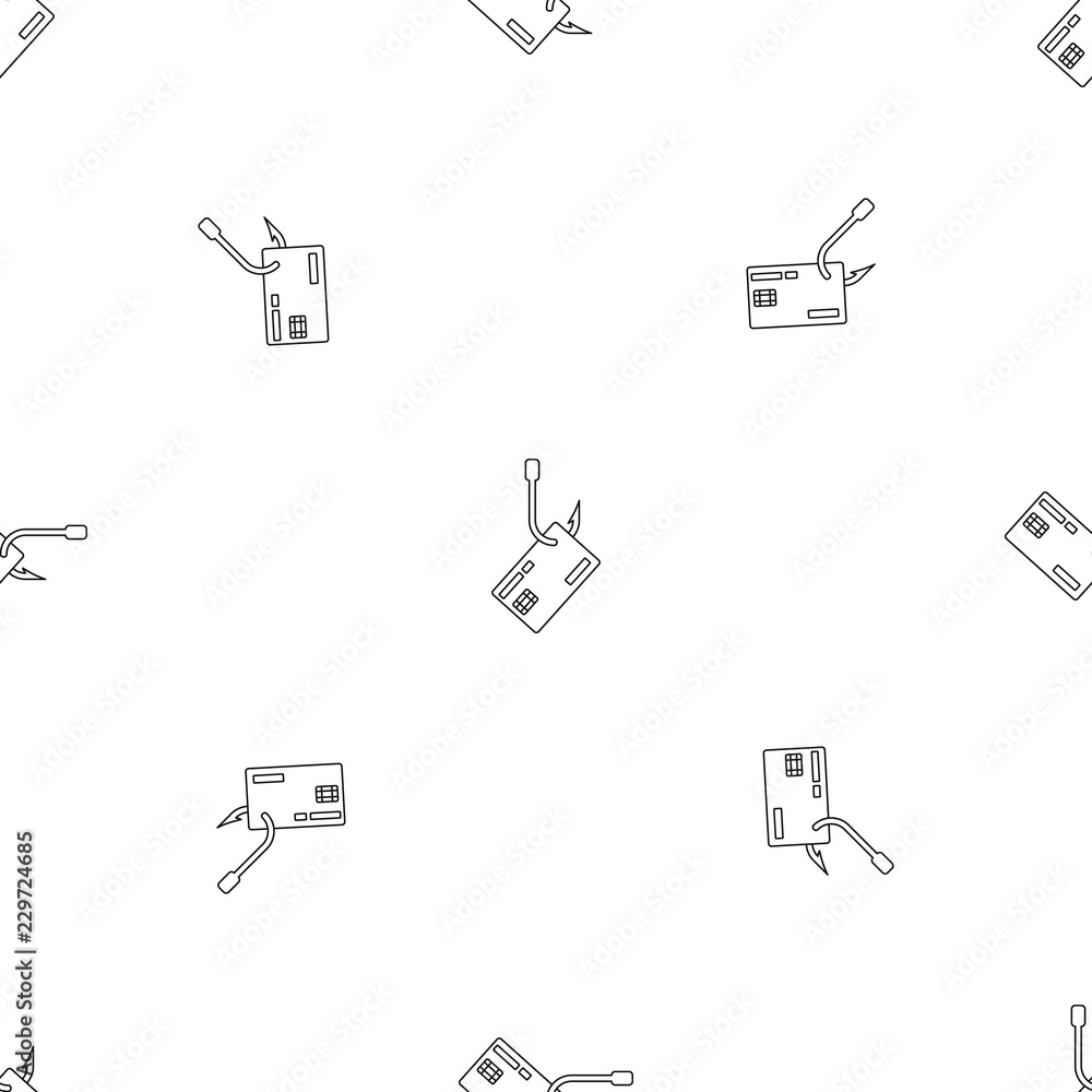 Poster phishing credit card pattern seamless vector repeat geometric for any web design
