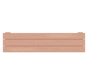 Wooden crate isolated on white background Vector illustration.
