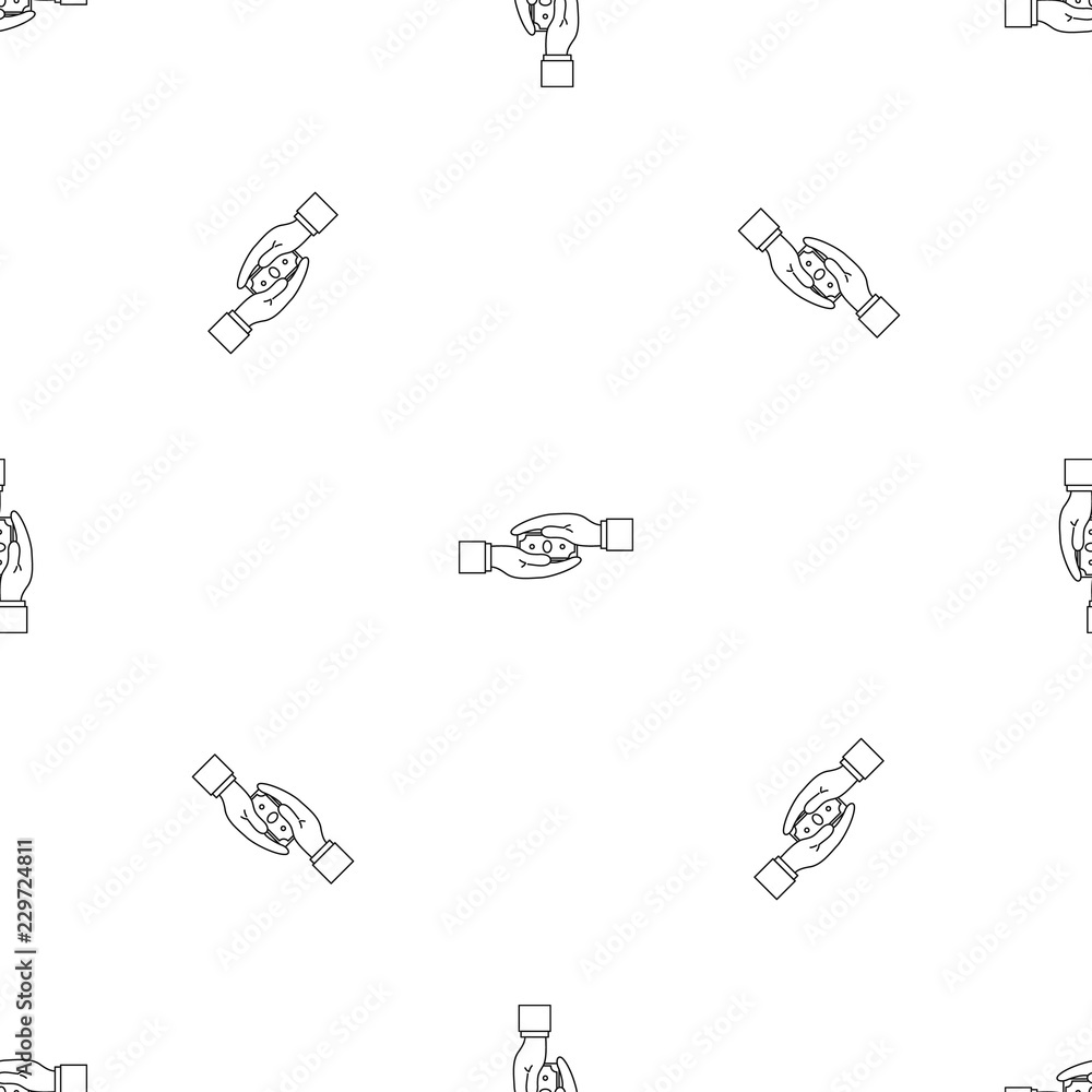 Poster two hand bribery money pattern seamless vector repeat geometric for any web design