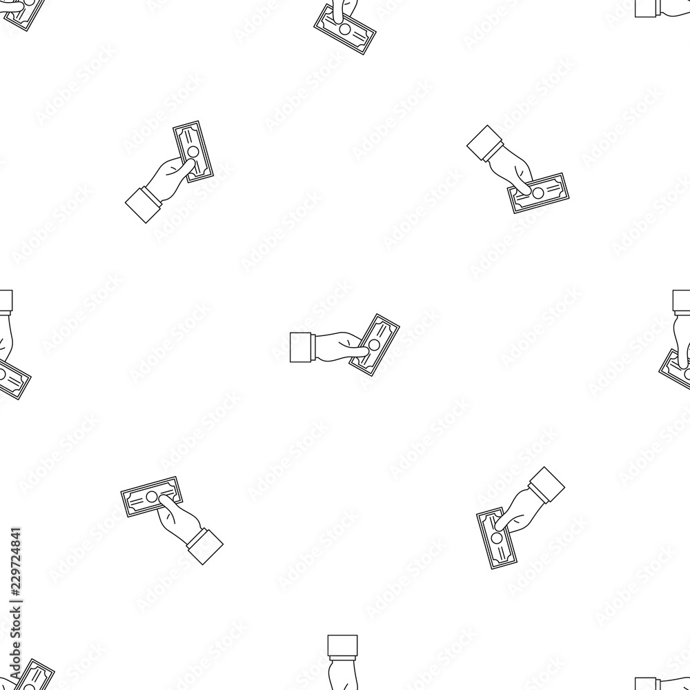 Poster bribery give money pattern seamless vector repeat geometric for any web design