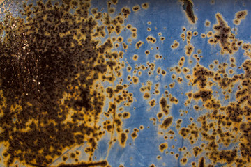 blue texture of rusty metal, rusty blue metal background