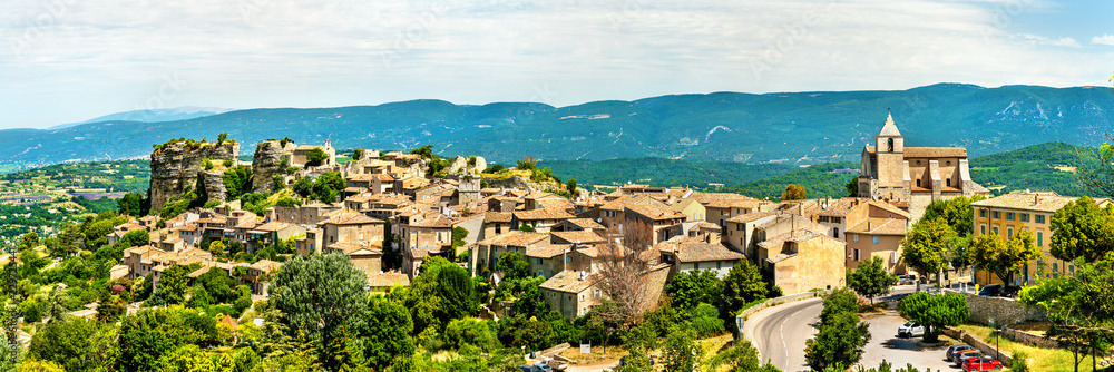 Sticker Panorama of Saignon village in Provence, France