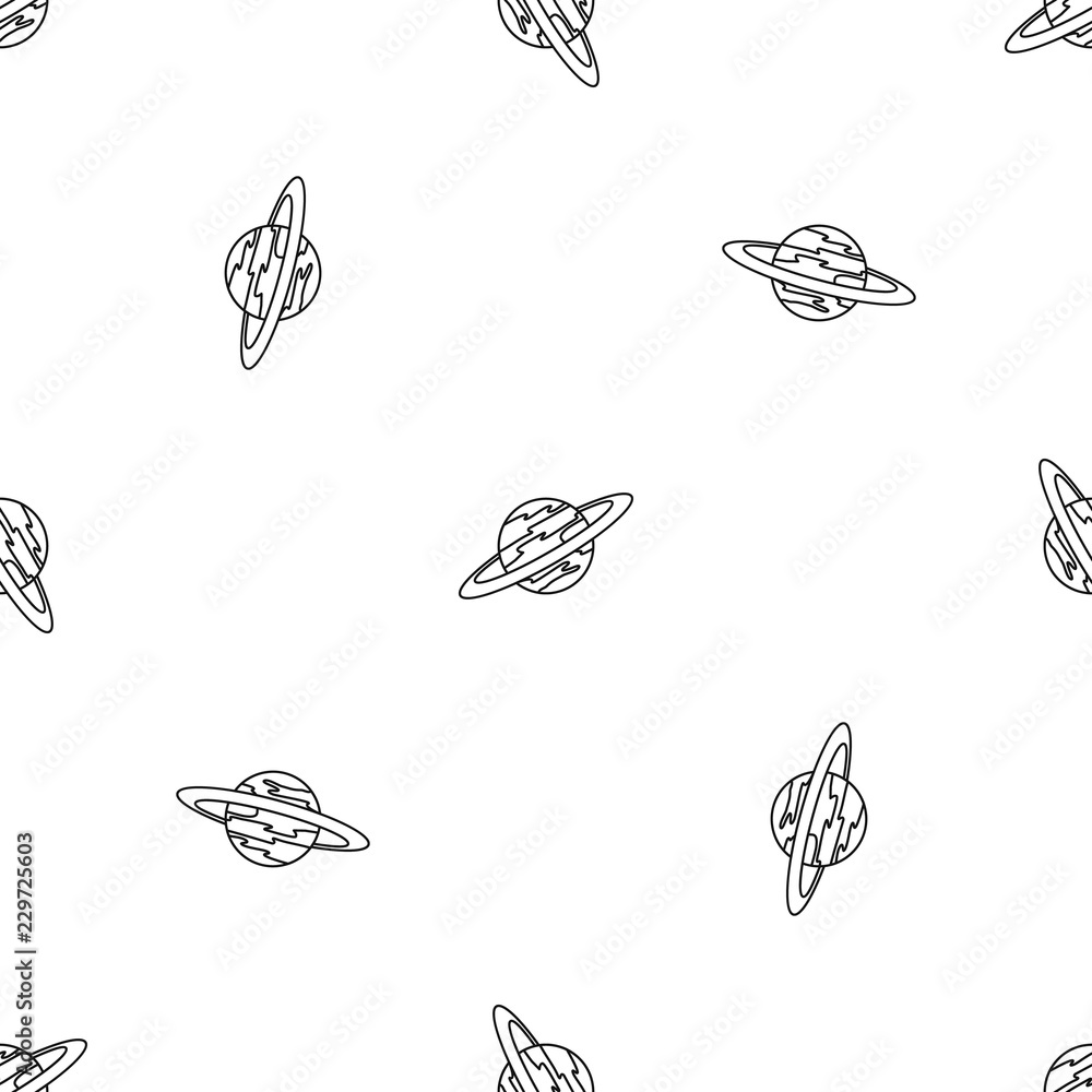 Poster saturn planet pattern seamless vector repeat geometric for any web design