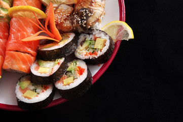 japanese sushi on a plate