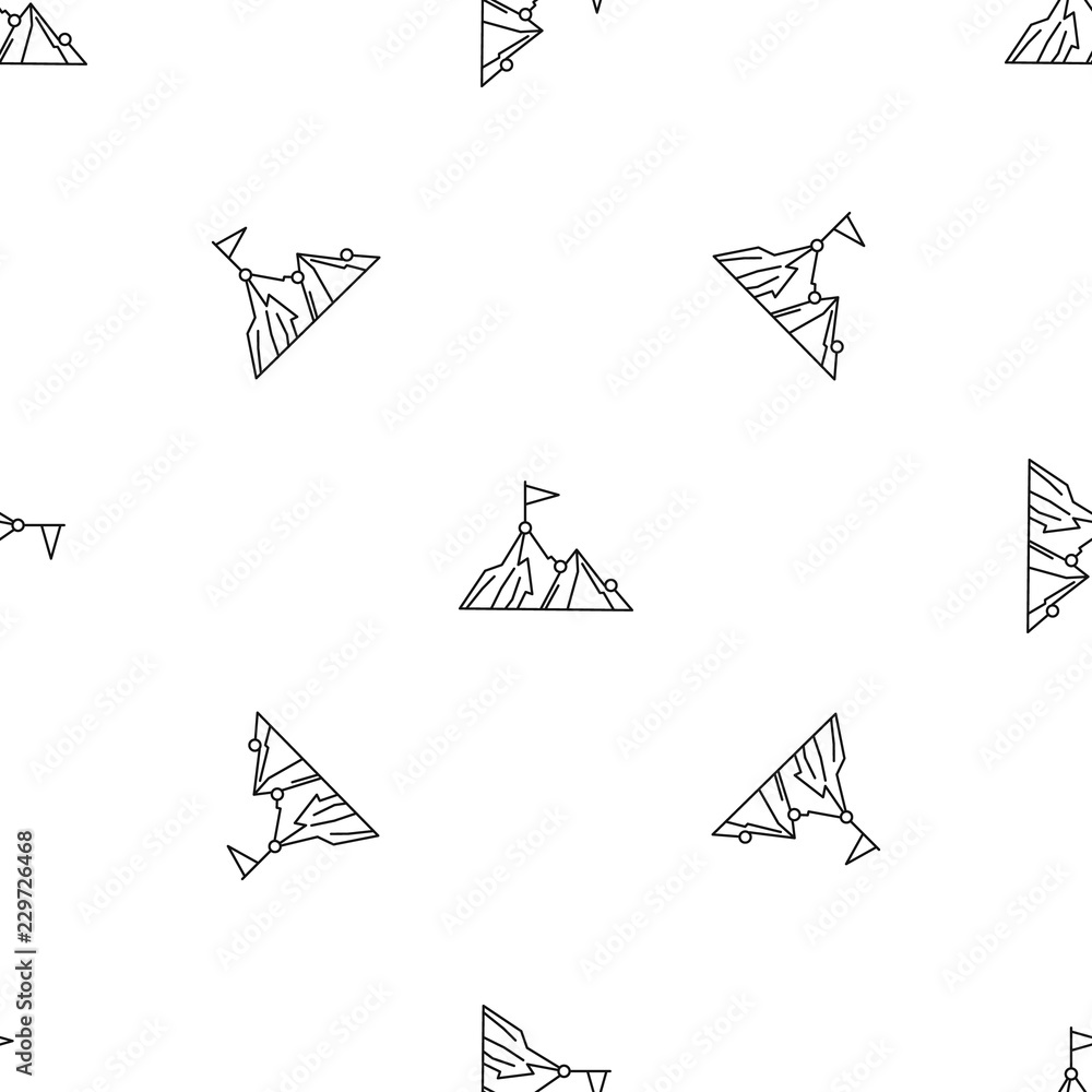 Poster business mountain target pattern seamless vector repeat geometric for any web design