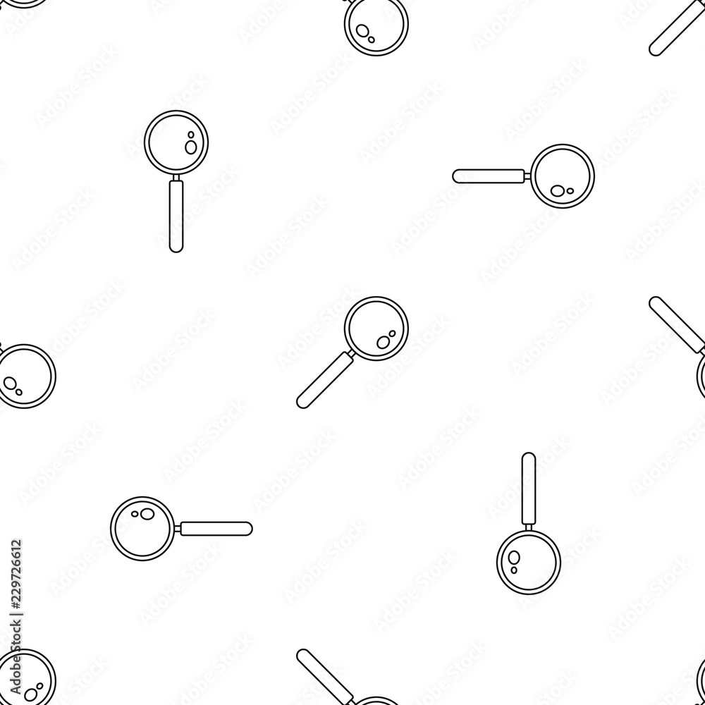 Poster find solution magnify glass pattern seamless vector repeat geometric for any web design