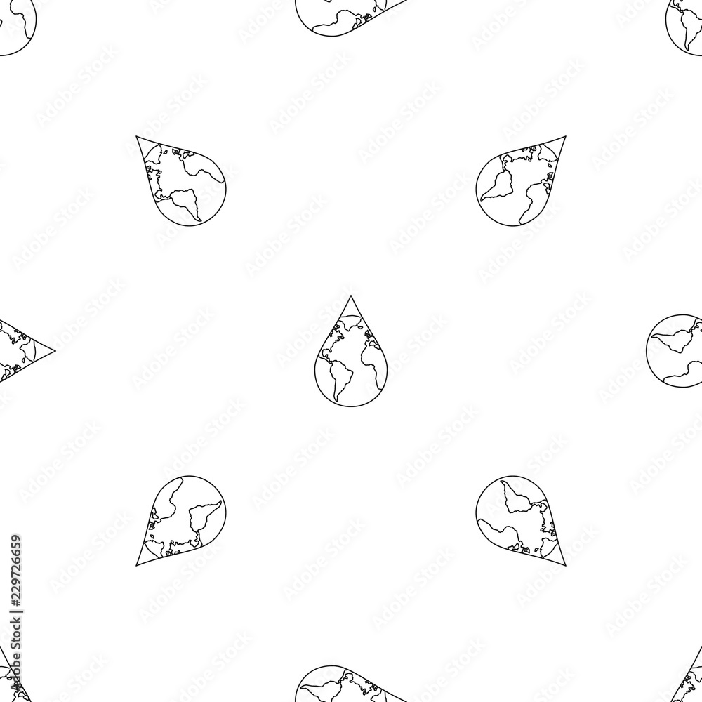 Aufkleber earth water drop pattern seamless vector repeat geometric for any web design