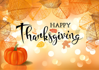 Festive background with pumpkin