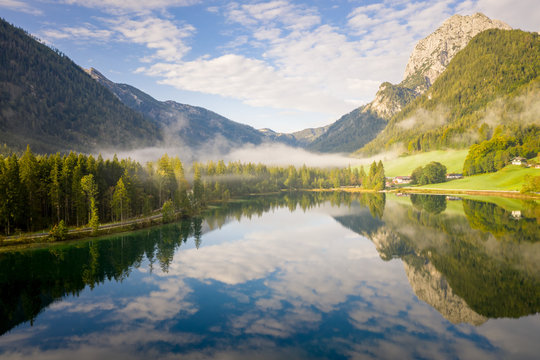 Lake Hintersee, Ramsau, Berchtesgaden, Bavaria, Germany