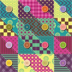 patchwork background with different patterns