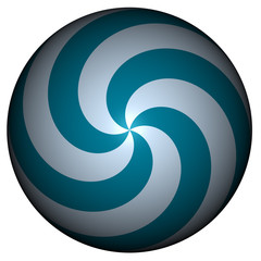 3D Bild - Kugel - Textur - transparenter Background