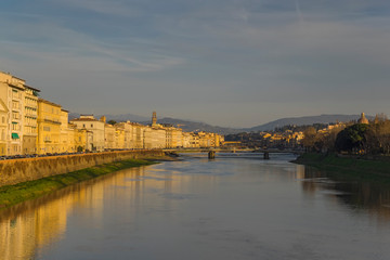 Fototapeta premium florenz arno ansicht italien stadt cityscape citta tuscany toskana italia