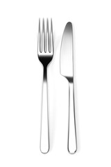 Fork and knife isolated
