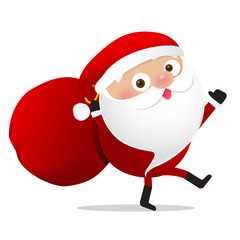 Happy Christmas character Santa claus cartoon 026