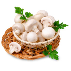 Large fresh mushrooms